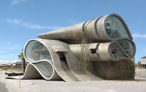 The ribbon-candy house.