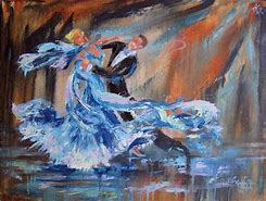 AI Painting of a ballroom couple dancing.