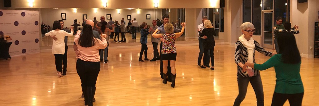 Ballroom dance group class.