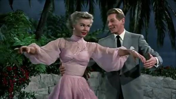 Vera Ellen and Danny Kaye, dancing in the Christmas movie, White Christmas.